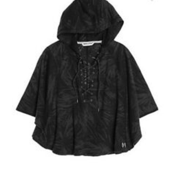 Victoria's Secret Poncho Lace up Hoodie Cover - Picture 3 of 7